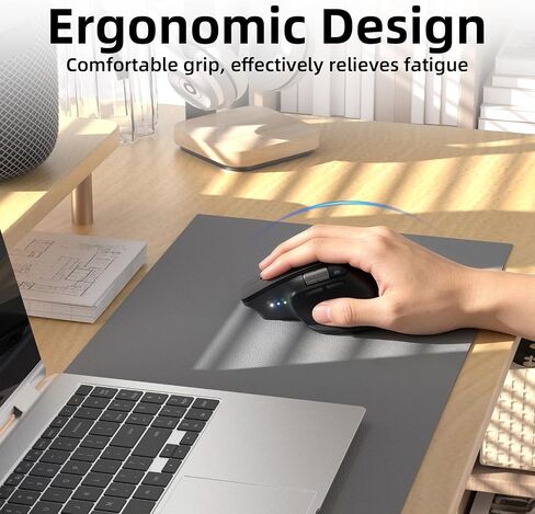 INFINMIND Ergonomic Wireless Bluetooth Mouse with 6 Programmable Buttons(Mac/Windows), Multi-Device, Flying Scroll & Side Wheel, 5 Level DPI, Rechargeable Silent Mice for Laptop, PC, Tablet, MacBook. in Kuwait