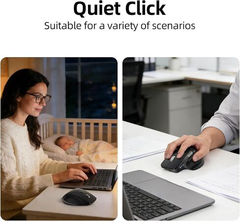 INFINMIND Ergonomic Wireless Bluetooth Mouse with 6 Programmable Buttons(Mac/Windows), Multi-Device, Flying Scroll & Side Wheel, 5 Level DPI, Rechargeable Silent Mice for Laptop, PC, Tablet, MacBook. in Kuwait