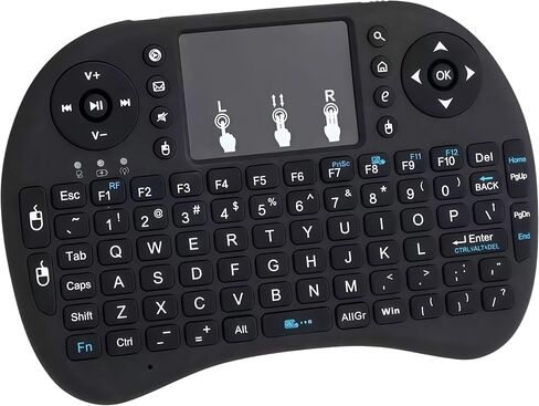i8 2.4G Mini Wireless Keyboard, Air Mouse Portable Combo with Touchpad Mouse for Android TV Box/Smart TV/Windows PC/HTPC/Pad/Xbox/Tablet/Projector:i8 no Backlit in Kuwait