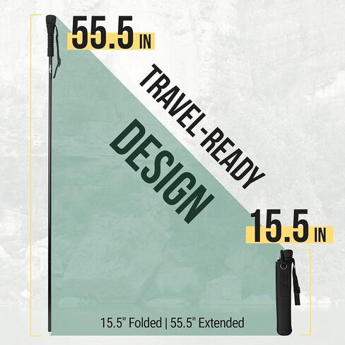 55.5’’ Collapsible Aluminum Wading Staff for Fly Fishing in Saudi Arabia