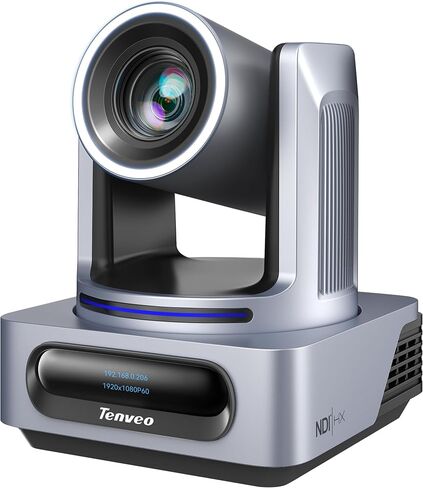 Tenveo NDI PTZ Camera, AI Humanoid & Face Auto-Tracking, 20X Optical Zoom, 3G-SDI/HDMI/USB3.0/LAN(PoE) Live Streaming with Tally Light & IP Display, for Live Streaming Video Production Church Worship in Saudi Arabia