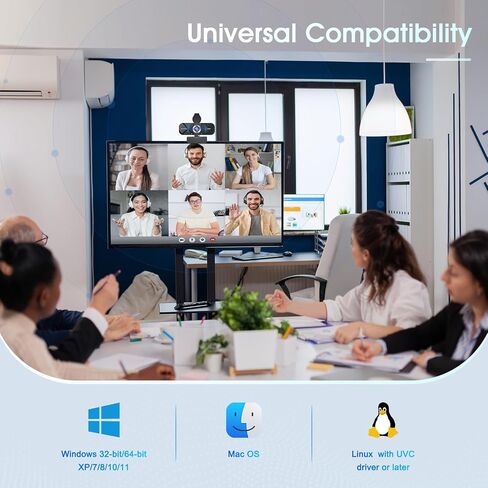 TRAUSI 1080P FHD Webcam with Noise-Canceling Mic, Auto Light Correction, Privacy Cover and Wide Angle Lens, Plug & Play USB Camera for Laptop/Desktop/PC/Mac, Compatible with Zoom/Teams/Streaming in Saudi Arabia