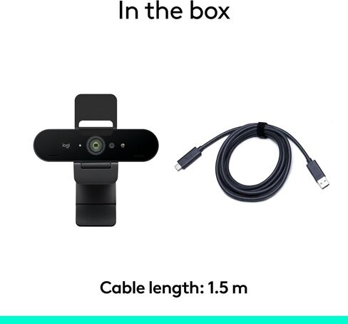Logitech Brio 4K Webcam, Video Calling,Noise-Cancelling mic,HD Auto Light Correction,Wide Field of View,Windows Hello Works with Microsoft Teams,Google Meet, PC/Mac/Laptop/MacBook/Tablet,Pack of 4 in Saudi Arabia