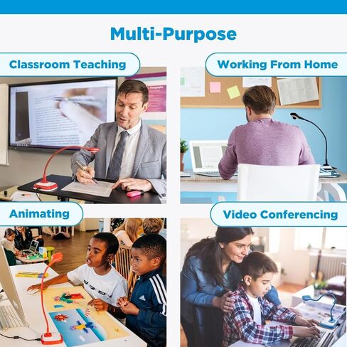 HUE HD Pro USB Document Camera/Visualizer for Teachers/Classroom, Red in Saudi Arabia
