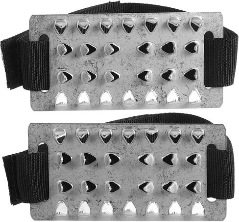 minkissy 2pcs Outdoor Mountaineering Ice Crampons with 26 Steel Spikes Non-Slip Shoe Covers Anti-Skid Gripper Spikes for Hiking and Snow Walking in Saudi Arabia