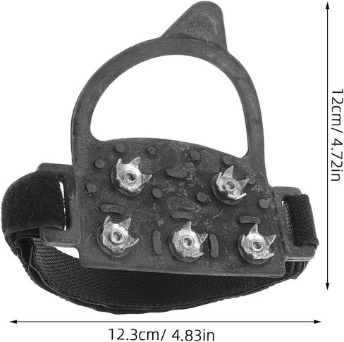 Outdoor 5-Spike Ice Grippers for Shoes and Boots, Non-Slip Traction Cleats Crampons, Sturdy Mountaineering Snow Cleats for Hiking and Ice Walking in Saudi Arabia