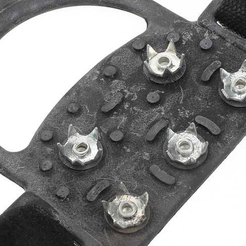 Outdoor 5-Spike Ice Grippers for Shoes and Boots, Non-Slip Traction Cleats Crampons, Sturdy Mountaineering Snow Cleats for Hiking and Ice Walking in Saudi Arabia