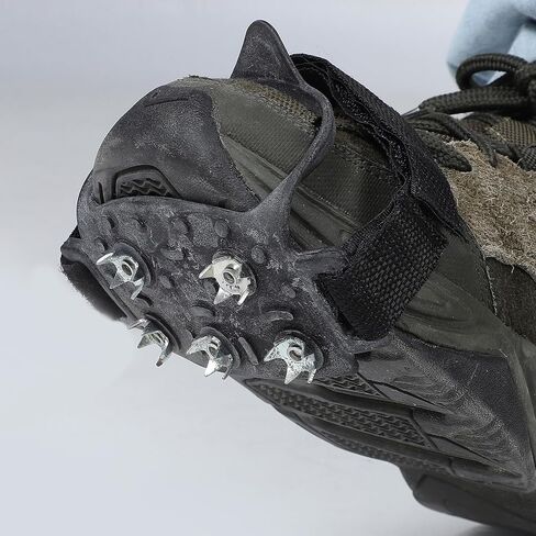 Outdoor 5-Spike Ice Grippers for Shoes and Boots, Non-Slip Traction Cleats Crampons, Sturdy Mountaineering Snow Cleats for Hiking and Ice Walking in Saudi Arabia