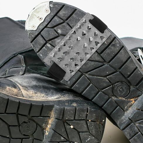 KALLORY 2pcs 26-Spike Steel Crampons Ice Grippers Shoes Traction Cleats Anti-Slip Shoe Covers for Mountaineering Hiking Winter Snow Walking in Saudi Arabia