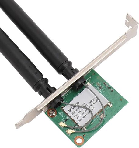 Generic BCM4323 WiFi Card 300Mbps ثنائي النطاق 2.4G 5G محول الشبكة اللاسلكية للكمبيوتر الشخصي مع هوائي مزدوج مدمج USB 9 Pin in Kuwait