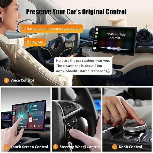 2in1 Wireless Carplay Adapter for iPhone Android,Plug n Play Easy Setup Automatic Reconnect,Convert Wired to Wireless Bluetooth Carplay Adapter Dongle (USB A/C) 02w in Saudi Arabia