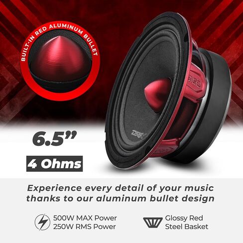 DS18 PRO-X6.4BM مكبر صوت متوسط ​​المدى مقاس 6.5 بوصة مع رصاصة 250 وات RMS 4 أوم (متجدد) in Kuwait