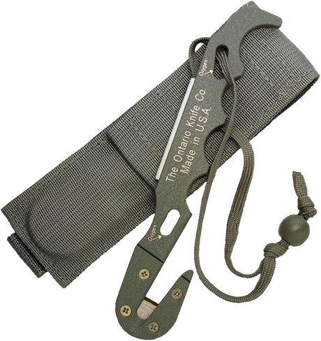 Ontario Knife Company 1406 OKC FG Model 1 Strap Cutter (Green) in Saudi Arabia