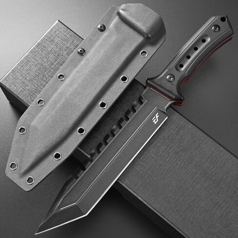Eafengrow EF170 Cool Fixed Blade Knife DC53 Steel Black Stone Washed Blade G10 Handle Full Tang Heavy Duty Fix Knifes for Camping Hunting Bushcraft in Saudi Arabia