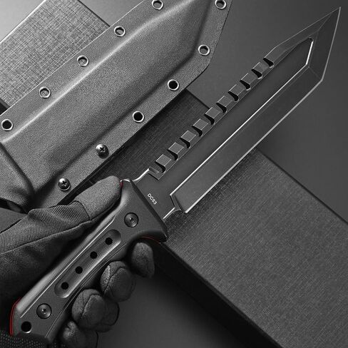 Eafengrow EF170 Cool Fixed Blade Knife DC53 Steel Black Stone Washed Blade G10 Handle Full Tang Heavy Duty Fix Knifes for Camping Hunting Bushcraft in Saudi Arabia