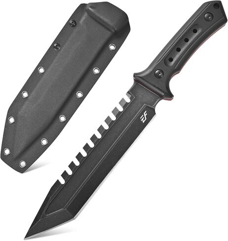 Eafengrow EF170 Cool Fixed Blade Knife DC53 Steel Black Stone Washed Blade G10 Handle Full Tang Heavy Duty Fix Knifes for Camping Hunting Bushcraft in Saudi Arabia