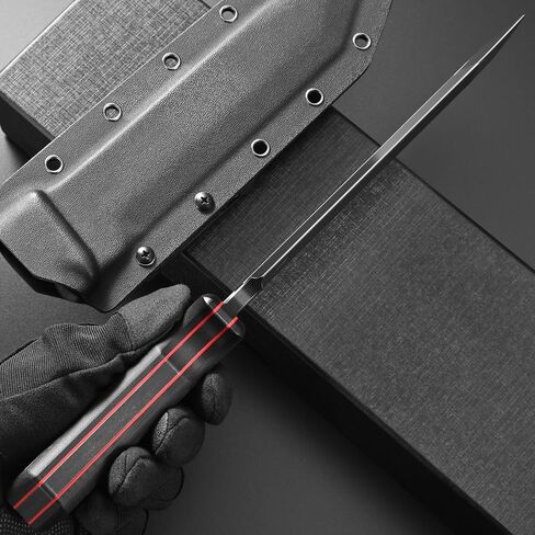 Eafengrow EF170 Cool Fixed Blade Knife DC53 Steel Black Stone Washed Blade G10 Handle Full Tang Heavy Duty Fix Knifes for Camping Hunting Bushcraft in Saudi Arabia