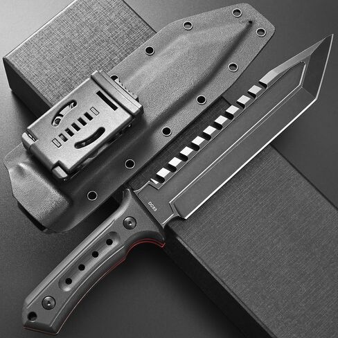 Eafengrow EF170 Cool Fixed Blade Knife DC53 Steel Black Stone Washed Blade G10 Handle Full Tang Heavy Duty Fix Knifes for Camping Hunting Bushcraft in Saudi Arabia