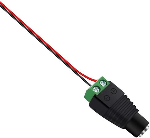 inShareplus 10 Pairs 5.5mm x 2.1mm DC Power Jack Plug Adapter Connectors, Male and Female Screw Terminal Connector for 12V Strip Lights, Low Voltage Lighting and DC Power Connection in Saudi Arabia