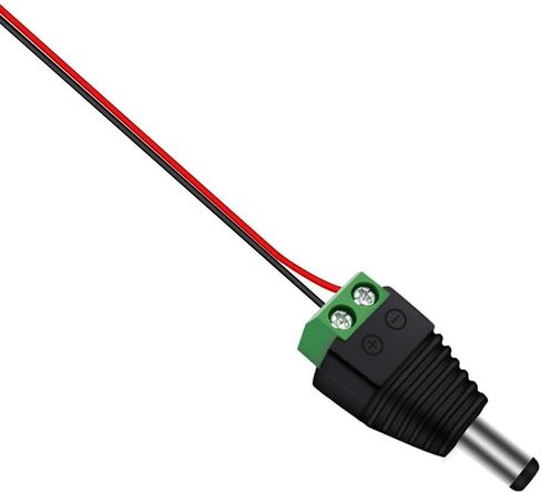inShareplus 10 Pairs 5.5mm x 2.1mm DC Power Jack Plug Adapter Connectors, Male and Female Screw Terminal Connector for 12V Strip Lights, Low Voltage Lighting and DC Power Connection in Saudi Arabia