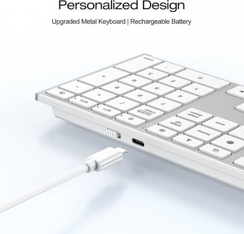 OMOTON Full Size Wireless Keyboard for Mac, Metal Frame, Silver in Saudi Arabia