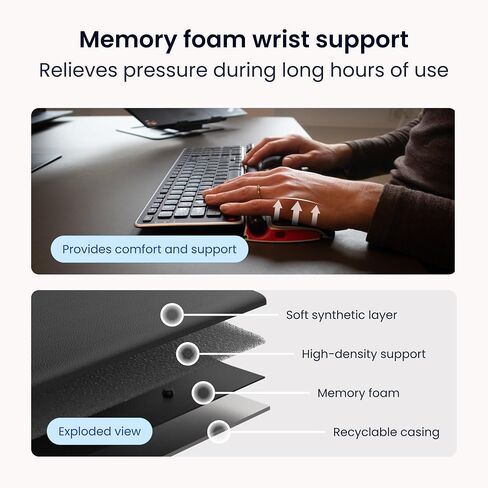 Contour RollerMouse Red Wireless and Balance Full-Size Keyboard Bundle in Saudi Arabia