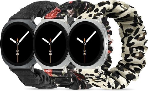 3 Pack Scrunchie Bands for Samsung Galaxy Watch 9 8 40mm 44mm, Galaxy Watch8 Classic 46mm,One Click No Gap Elastic Stretchy Nylon Straps for Women men in Saudi Arabia