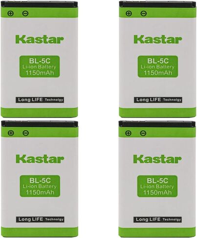 Kastar BL-5C Battery 4-Pack Replacement for Doro 2414 2415 2424 DFC-0150 Domo, Freesty, Freesty l2, EP-802, Funktel D11, Funktel FC11, Vertical CP2001 IP DECT, Vertical RTX CT8010 in Saudi Arabia