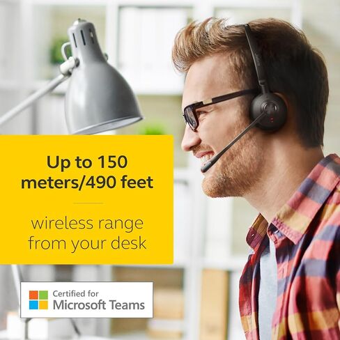 Jabra Engage 65 SE (Second Edition) Wireless Headset, Dual-Ear – Telephone Headset, Advanced Noise-Cancelling Microphone(Renewed) in Saudi Arabia