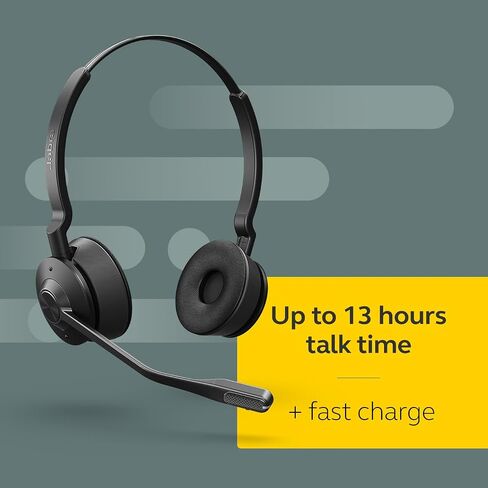 Jabra Engage 65 SE (Second Edition) Wireless Headset, Dual-Ear – Telephone Headset, Advanced Noise-Cancelling Microphone(Renewed) in Saudi Arabia