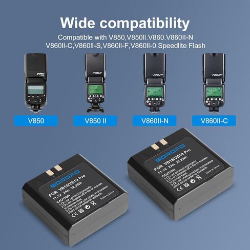 2-Pack Godox VB18 Rechargeable Li-ion Battery Withe Type-C Cable in Saudi Arabia