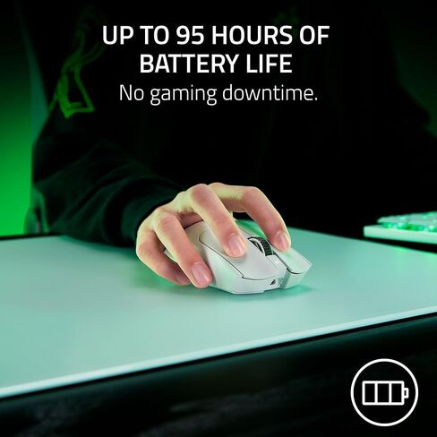 Razer Viper V3 Pro Wireless Esports Gaming Mouse: Symmetrical - 55g Lightweight - 8K Polling - 35K DPI Optical Sensor - Gen3 Optical Switches - 8 Programmable Controls - 95 Hr Battery - White in Saudi Arabia