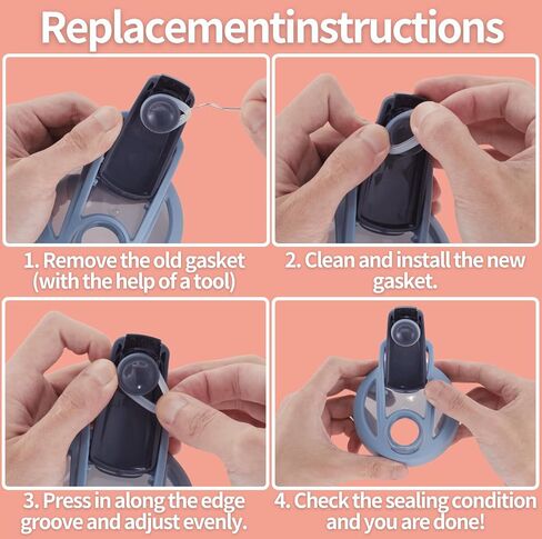 Shaker Bottle Gasket Replacement for BlenderBottle Strada Shaker Cup Stainless Steel Water Bottle，Wire Whisk Bottle Gasket，Compatible with Blender Bottle Strada Protein Shaker Bottle Flip lid in Kuwait