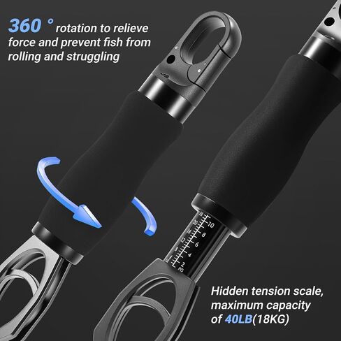 BiteX Fish Lip Gripper with 40lb Scale, 360° Rotating Fish Holder in Saudi Arabia