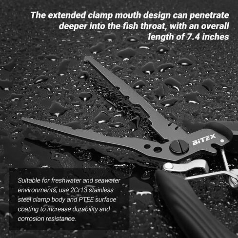 BiteX Fish Lip Gripper with 40lb Scale, 360° Rotating Fish Holder in Saudi Arabia