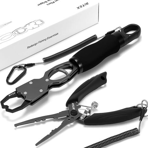 BiteX Fish Lip Gripper with 40lb Scale, 360° Rotating Fish Holder in Saudi Arabia