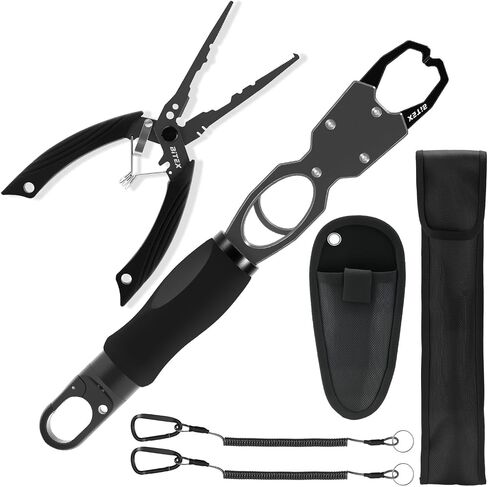 BiteX Fish Lip Gripper with 40lb Scale, 360° Rotating Fish Holder in Saudi Arabia
