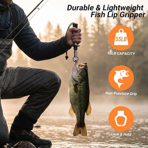 TORIOX Fishing Tool Kit,Fishing Pliers Set with Fish Lip Gripper, Fillet Knife, Braid Scissors & Multitool, Saltwater Freshwater Fishing Gear for Hook Removal, Fish Scaling & Cutting in Saudi Arabia