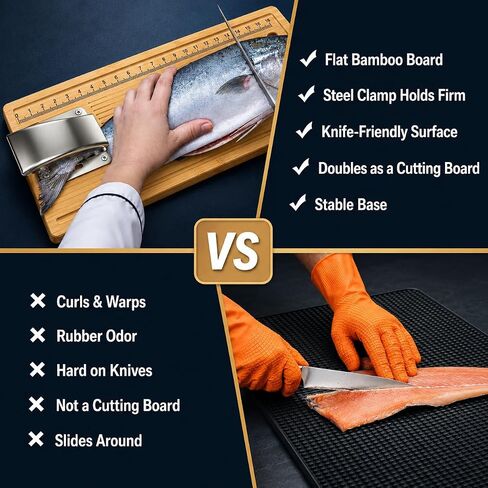 Fish Cleaning Board18in, Fish Fillet Board with Clamp Fillet Knife Gloves in Saudi Arabia