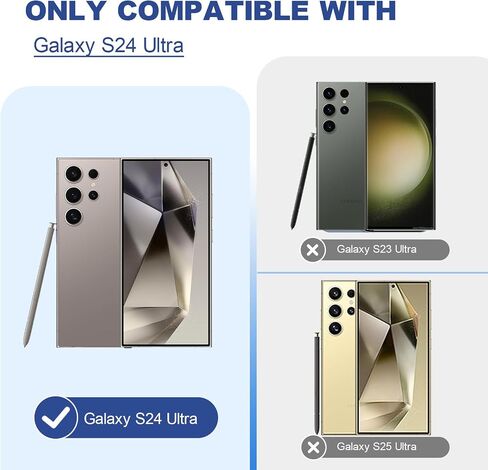بديل الزجاج الخلفي لهاتف Samsung Galaxy S24 Ultra 5G 6.8 بوصة 2024 غطاء خلفي لهاتف Samsung Galaxy S24 Ultra S928 Ultra غطاء البطارية استبدال باب الإسكان مع أدوات التثبيت (أسود تيتانيوم) in Kuwait