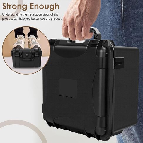 Ammo Storage Case for storing 2 pistol & 6 Magazines & 423 Rounds 9mm Ammo - Lockable Storage Protection Box With 3 Trays Compatible With 9x19mm Parabellum, 9mm Luger, 380ACP & More in Kuwait