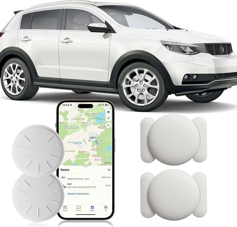 GPS Tracker for Vehicles, 2PCS MINI Tracker Device for Vehicles, Real Time Magnetic Car Tracker, Work with Find My (iOS Only), No Monthly Fee Car Tracker Device Hidden for Cars Kids Dogs, Waterproof in Kuwait