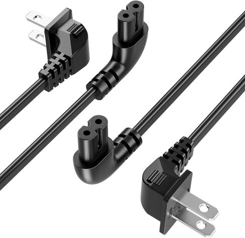 سلك طاقة Superer 8Ft Figure 8 (C7) - كابل بديل AC عالمي معتمد من ETL للتلفزيون والكمبيوتر المحمول ووحدة التحكم في الألعاب والطابعة والمزيد - آمن ومتوافق مع معظم الأجهزة الإلكترونية in Kuwait