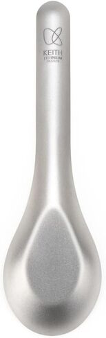 KEITH Titanium Ti5316 Small Spoon, Deep Bowl Design, Grade 1 Pure Titanium Spoon for Soup, Dessert, Rice, Yogurt, Camping & Everyday Use in Kuwait