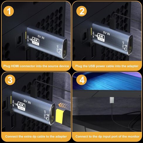 Active HDMI to DisplayPort Adapter 4K 60Hz HD to DP Converter in Kuwait