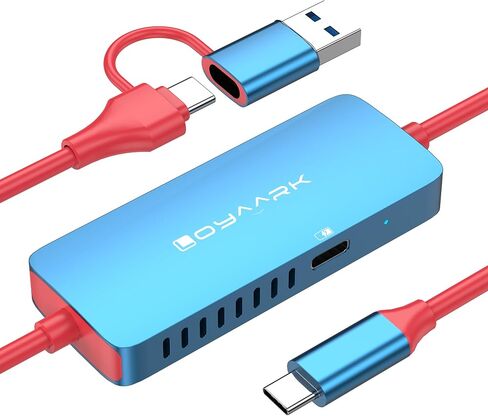 HDMI Video Capture Card Compatible with Nintendo Switch 2, Mobile Phones, and PC Devices Features a PD 100W Charging Port Supports 4K60Hz Video Capture for Gaming livestreaming and Recording in Saudi Arabia