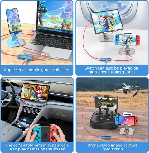 HDMI Video Capture Card Compatible with Nintendo Switch 2, Mobile Phones, and PC Devices Features a PD 100W Charging Port Supports 4K60Hz Video Capture for Gaming livestreaming and Recording in Saudi Arabia