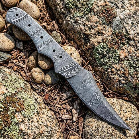 دمشق الصلب شفرة فارغة سكين صنع توريد المواد 8 "اليدوية كامل تانغ الصيد السلخ Bushcraft سكينر Edc السكاكين شفرة الفراغات لتقوم بها بنفسك JNR-3754 in Kuwait