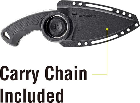 Kilimanjaro 910106 Men's Stretta Tactical Neck Knife - with 6.4-inch overall length, 8Cr13MoV Stainless Steel 3.2-inch Blade, Formed Sheath and carry chained included in Saudi Arabia