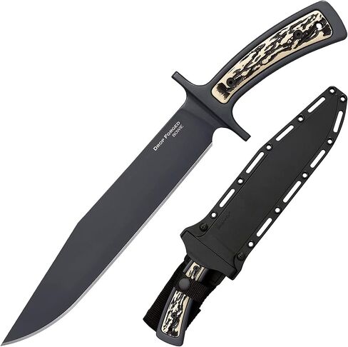 Cold Steel Drop Forged Bowie 52100 Steel Single-Piece 9.5" Clip Point Blade 4.625" Handle Fixed Blade Knife w/Secure-Ex Sheath in Saudi Arabia
